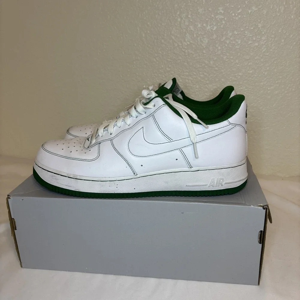 Nike Air Force 1 '07 Contrast Stitch‎ - White Pine Green Size 13